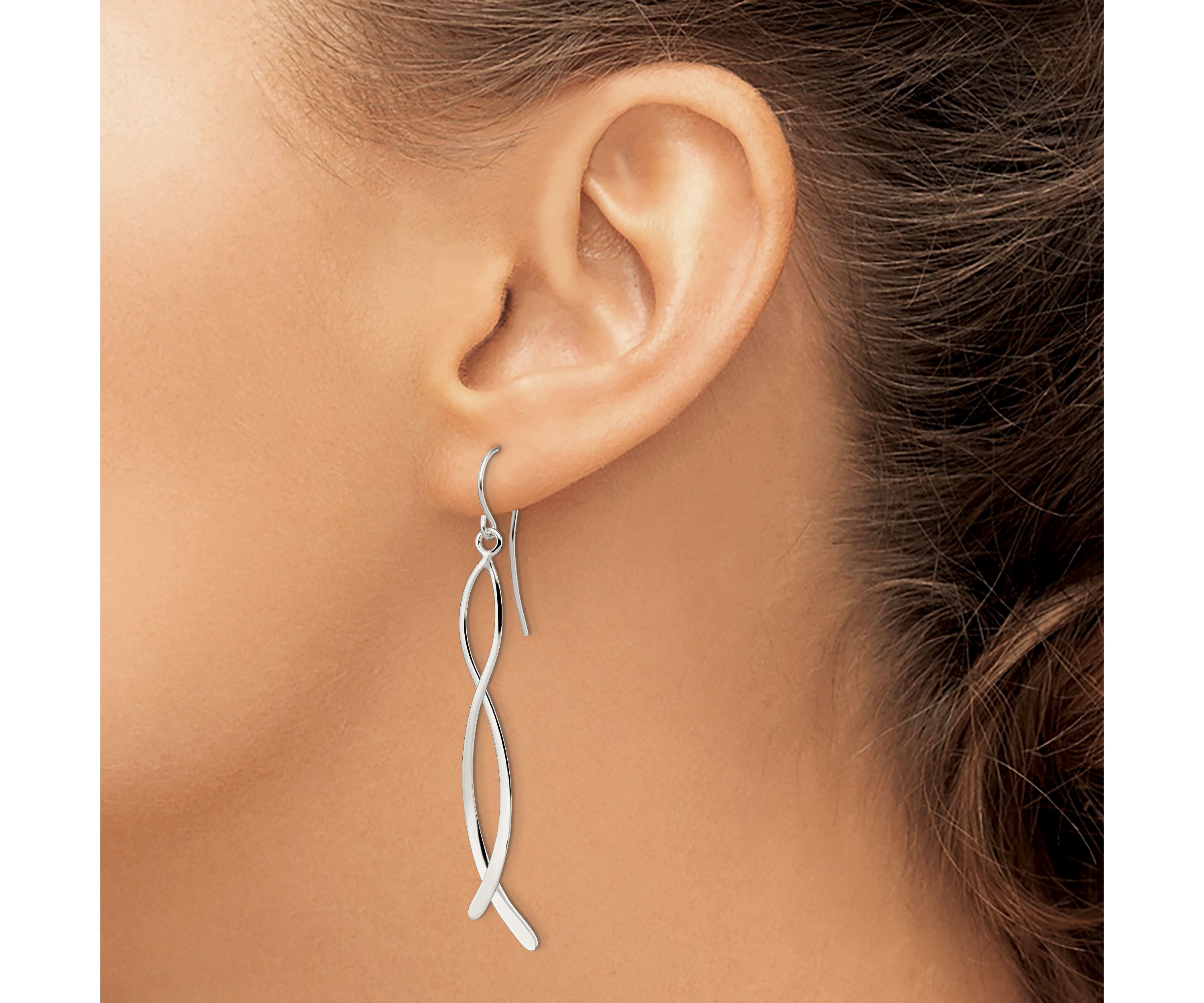 Sterling Silver Polished Fancy Dangle Earrings