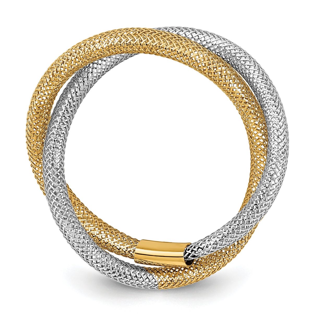 Belk & Co. 14K Two-tone Gold Woven Mesh Stretch Ring | Belk