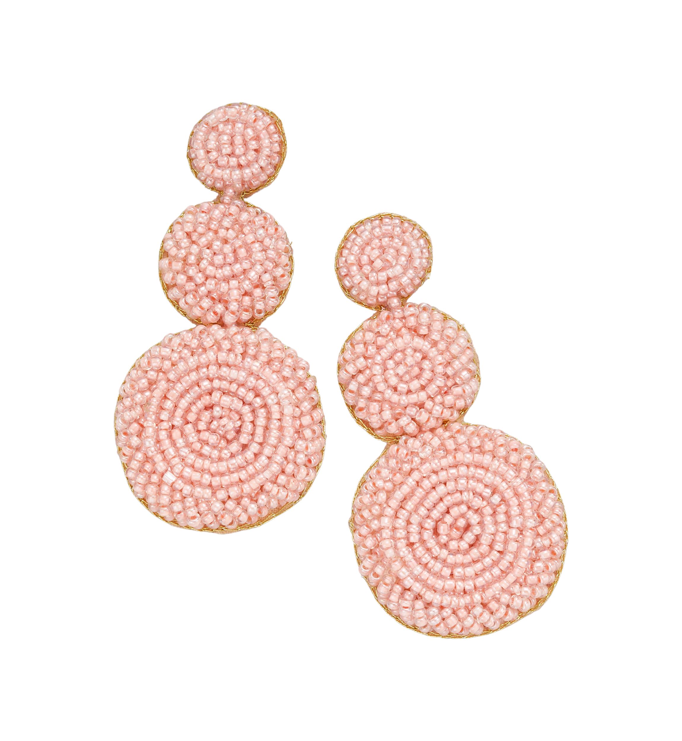 Beaded Triple Drop Earrings