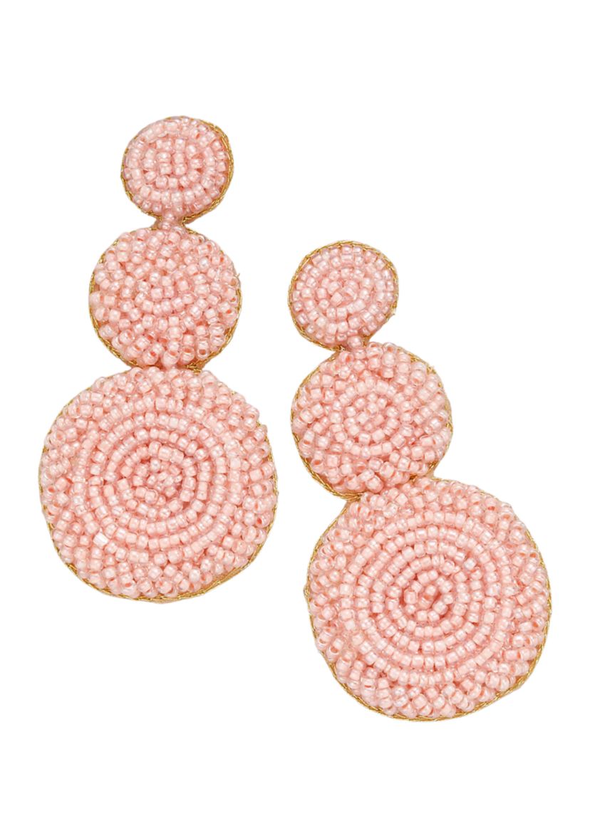 Beaded Triple Drop Earrings
