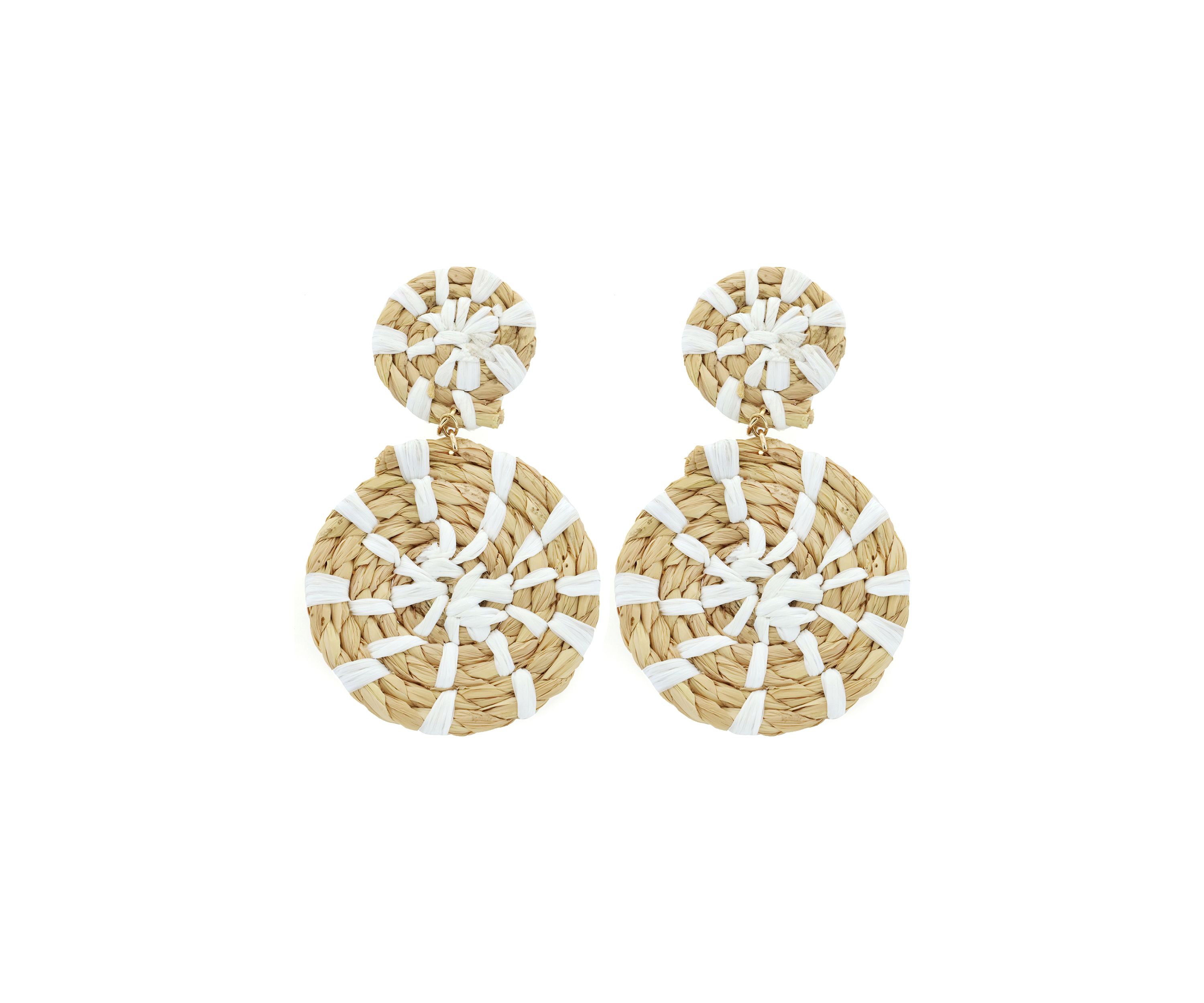 Raffia Circle Earrings