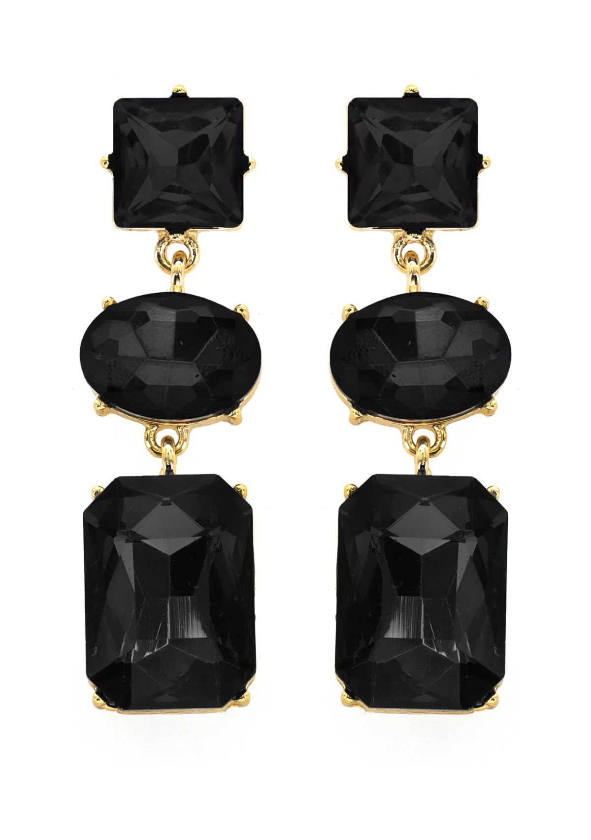 Crystal Linear Shapes Earrings