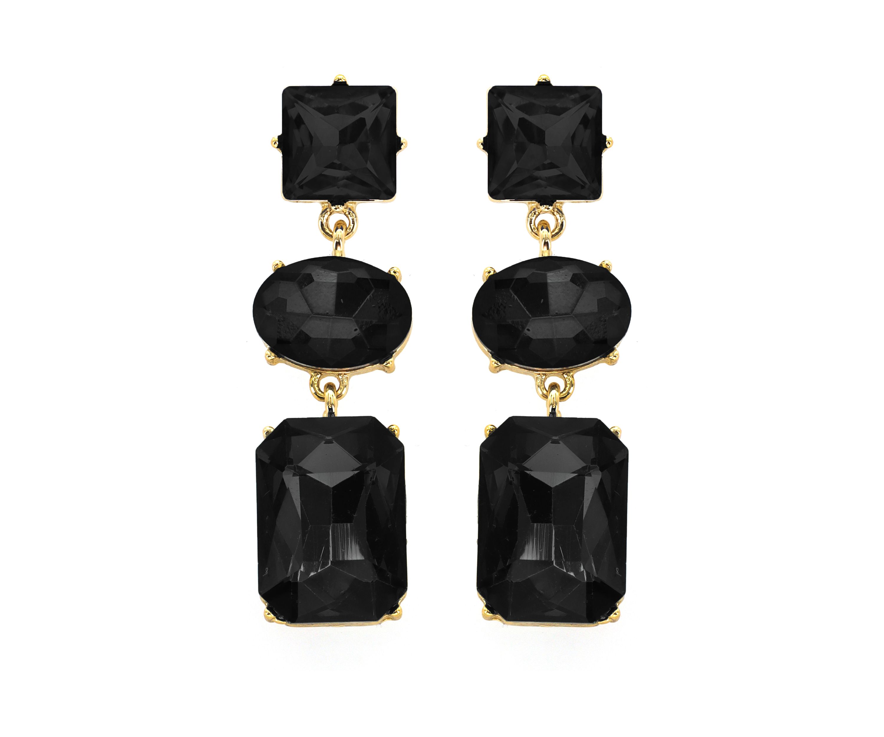 Crystal Linear Shapes Earrings