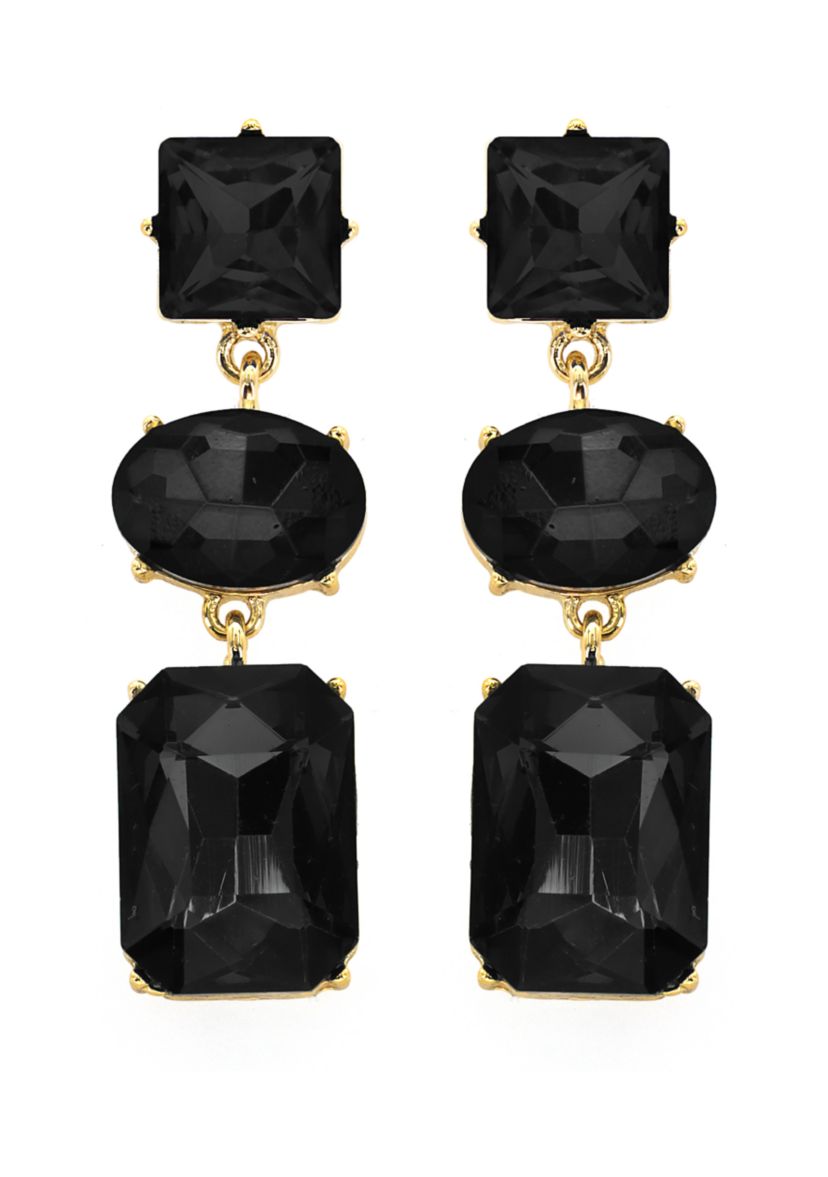 Crystal Linear Shapes Earrings
