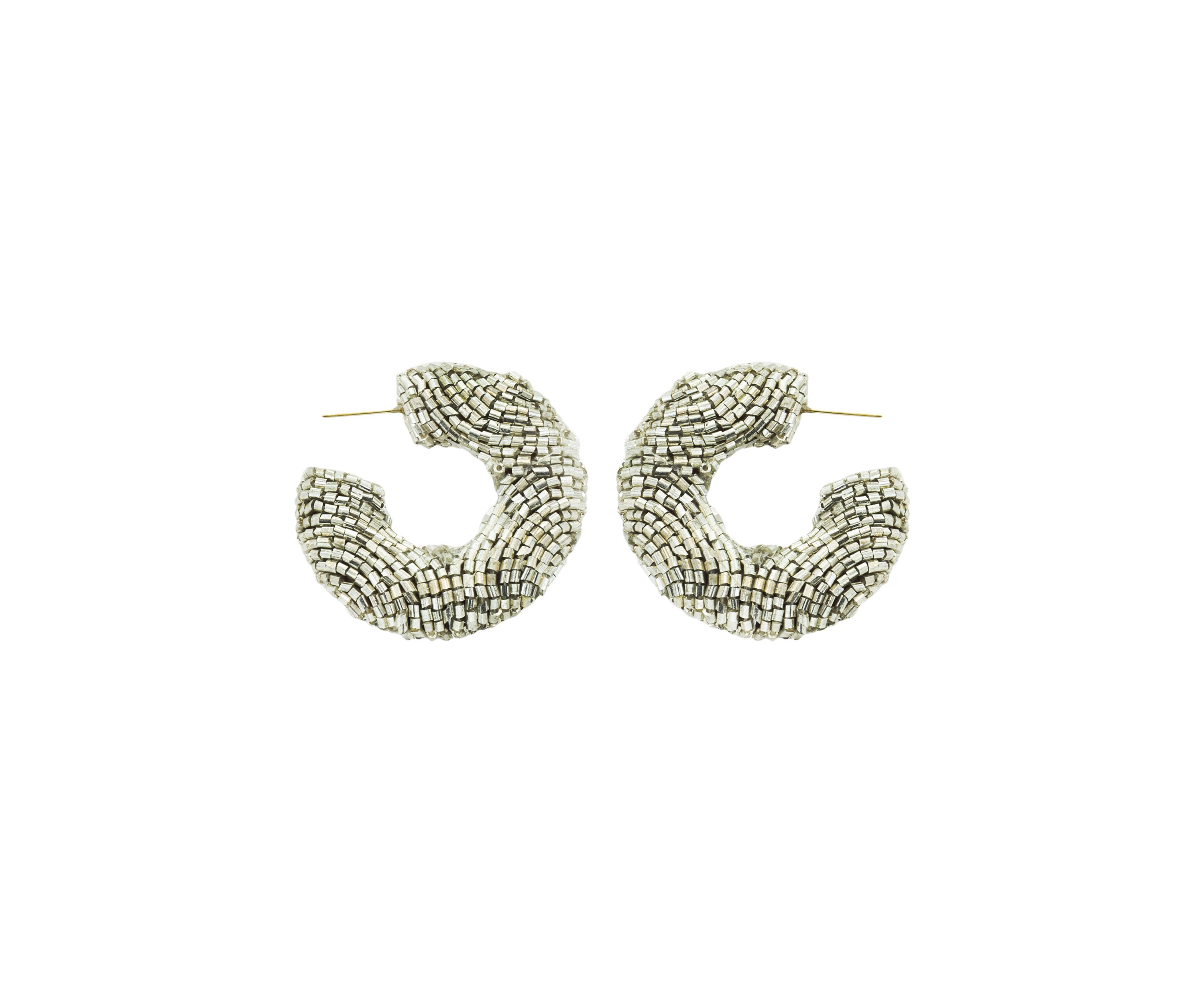 Beaded Hoop Earrings