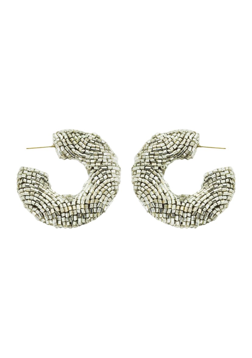 Beaded Hoop Earrings