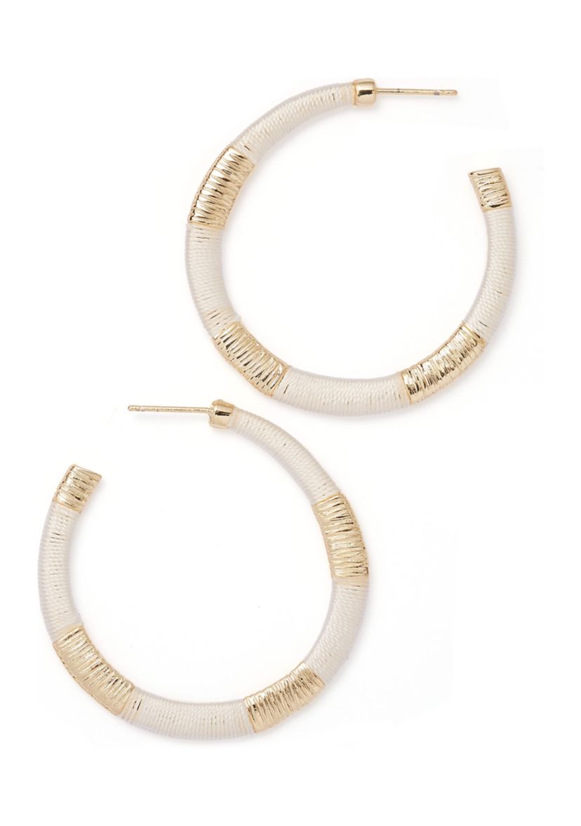 Thread Wrapped Hoop Earrings