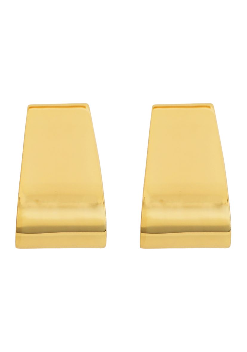 Smooth J Hoop Earrings