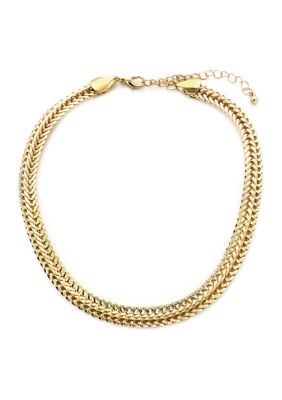 Belk Gold Plated Braided Collar Necklace | belk