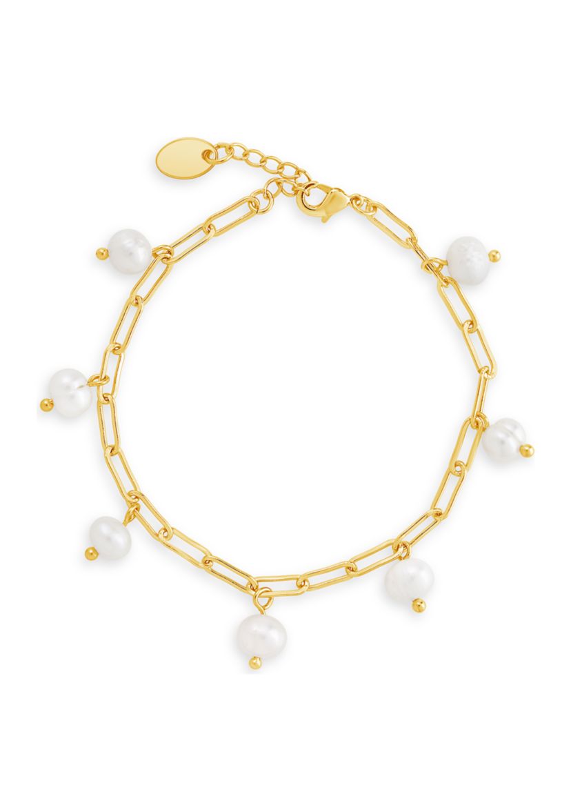 Dangling Pearl Linked Bracelet 