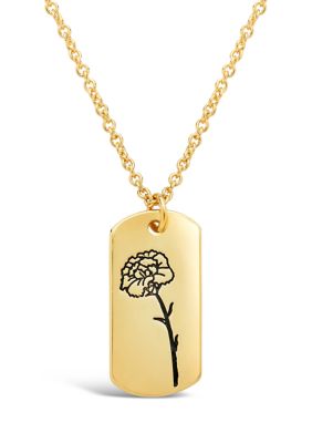 STERLING FOREVER Birth Flower Necklace-[November/Chrysanthemum], Gold -  0650045884884