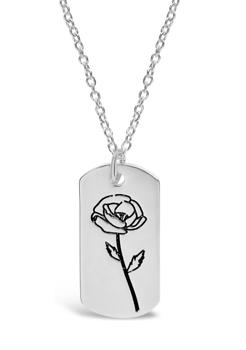 Birth Flower Necklace-[August/Poppy]