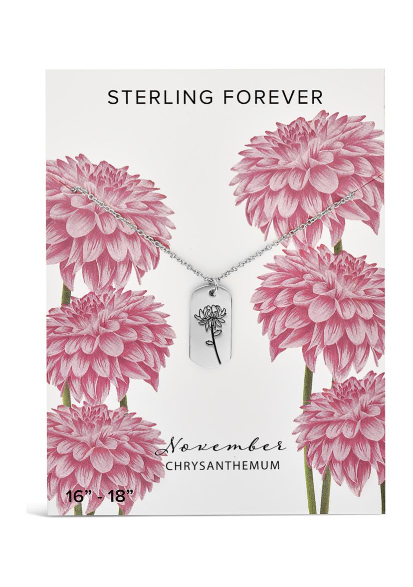Birth Flower Necklace-[November/Chrysanthemum]