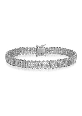 Aurealis Diamond Accent Triple Row Bonze Tennis Bracelet, Belk