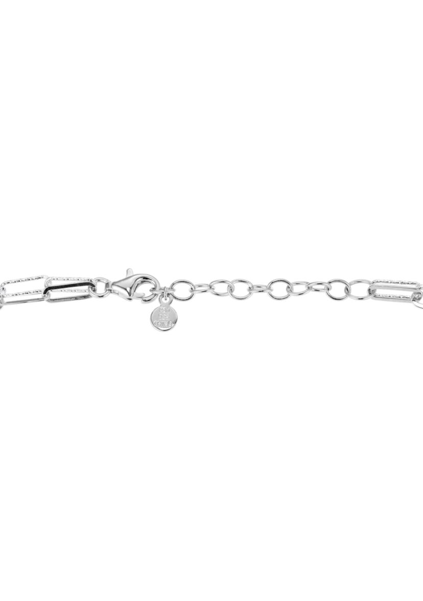 925 Sterling Silver Double Link Paper Clip Bracelet