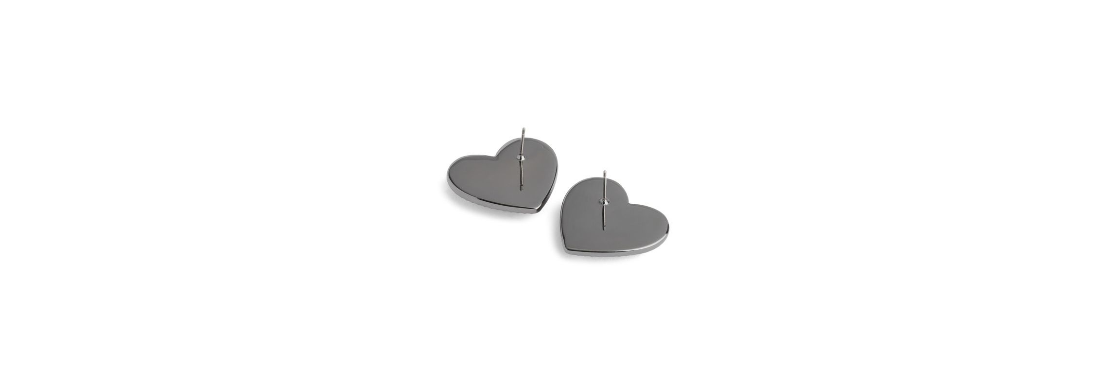 Glitter Bubble Heart Stud Earrings
