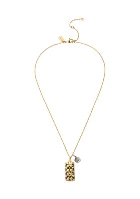 COACH Quilted C SwarovskiÂ® Crystals Pendant Necklace -  580082011746582