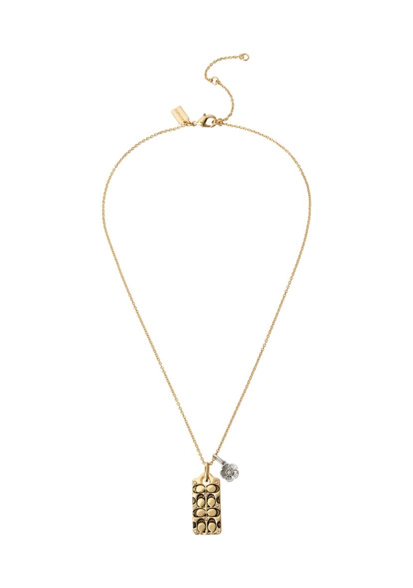 Quilted C Swarovski® Crystals Pendant Necklace