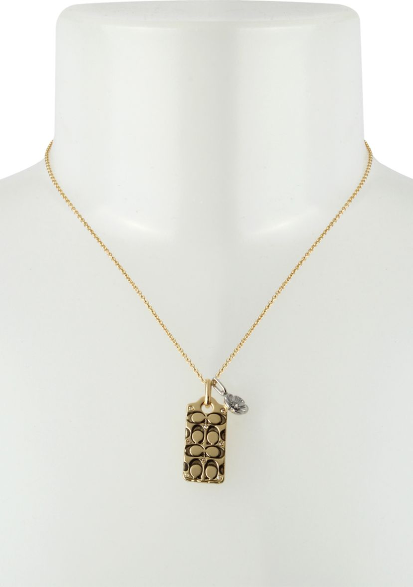 Quilted C Swarovski® Crystals Pendant Necklace