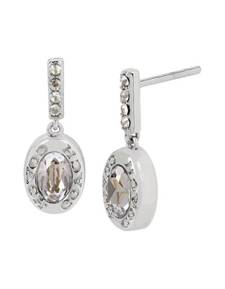 COACH Signature Logo Swarovski® Crystal Bar Drop Earrings | belk