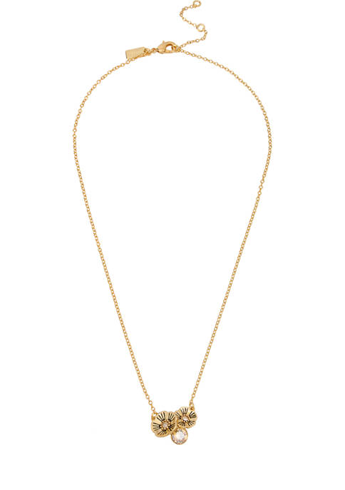 Tea Rose Swarovski® Crystals Cluster Pendant Necklace