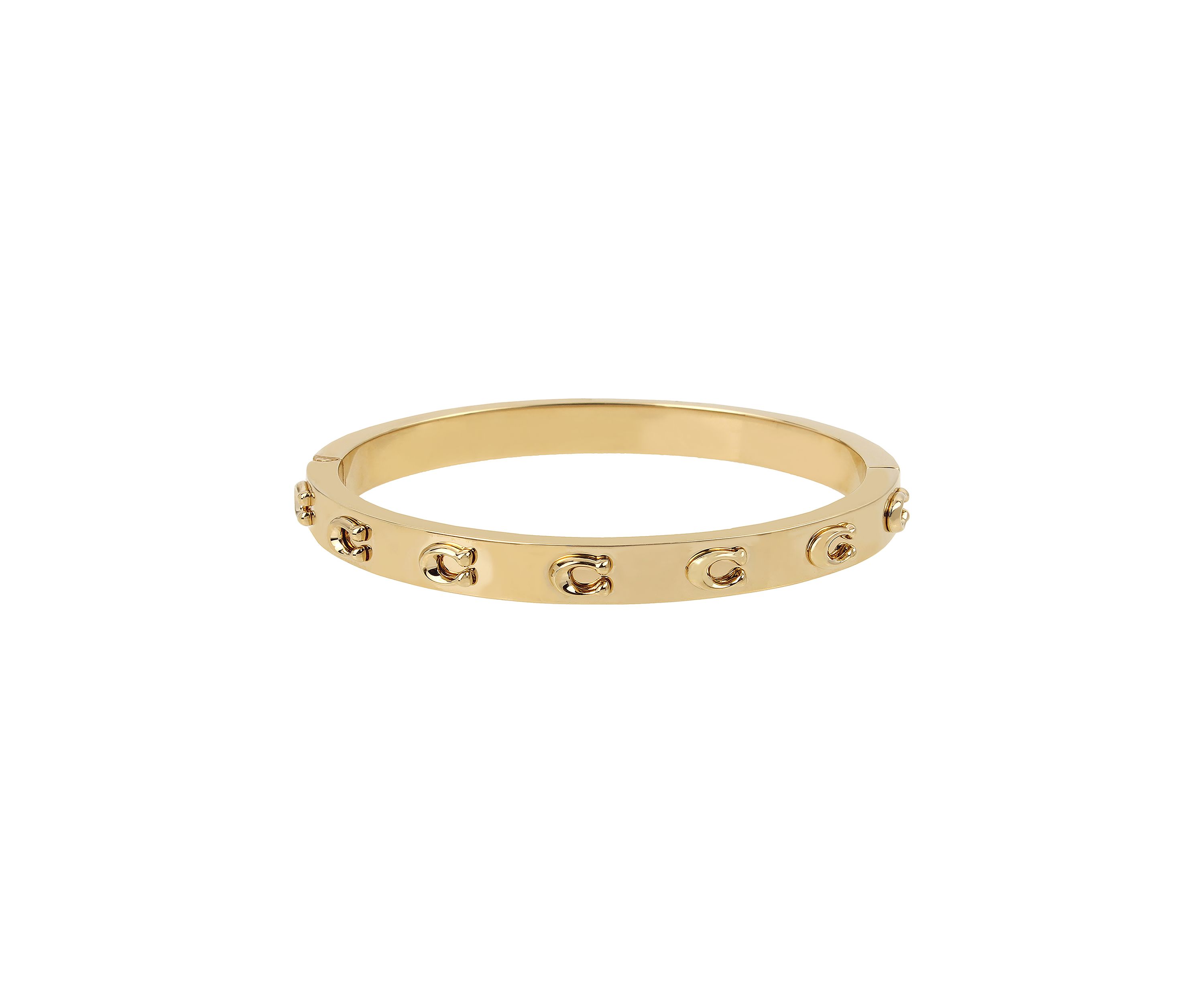 Signature C Hinged Bangle Bracelet