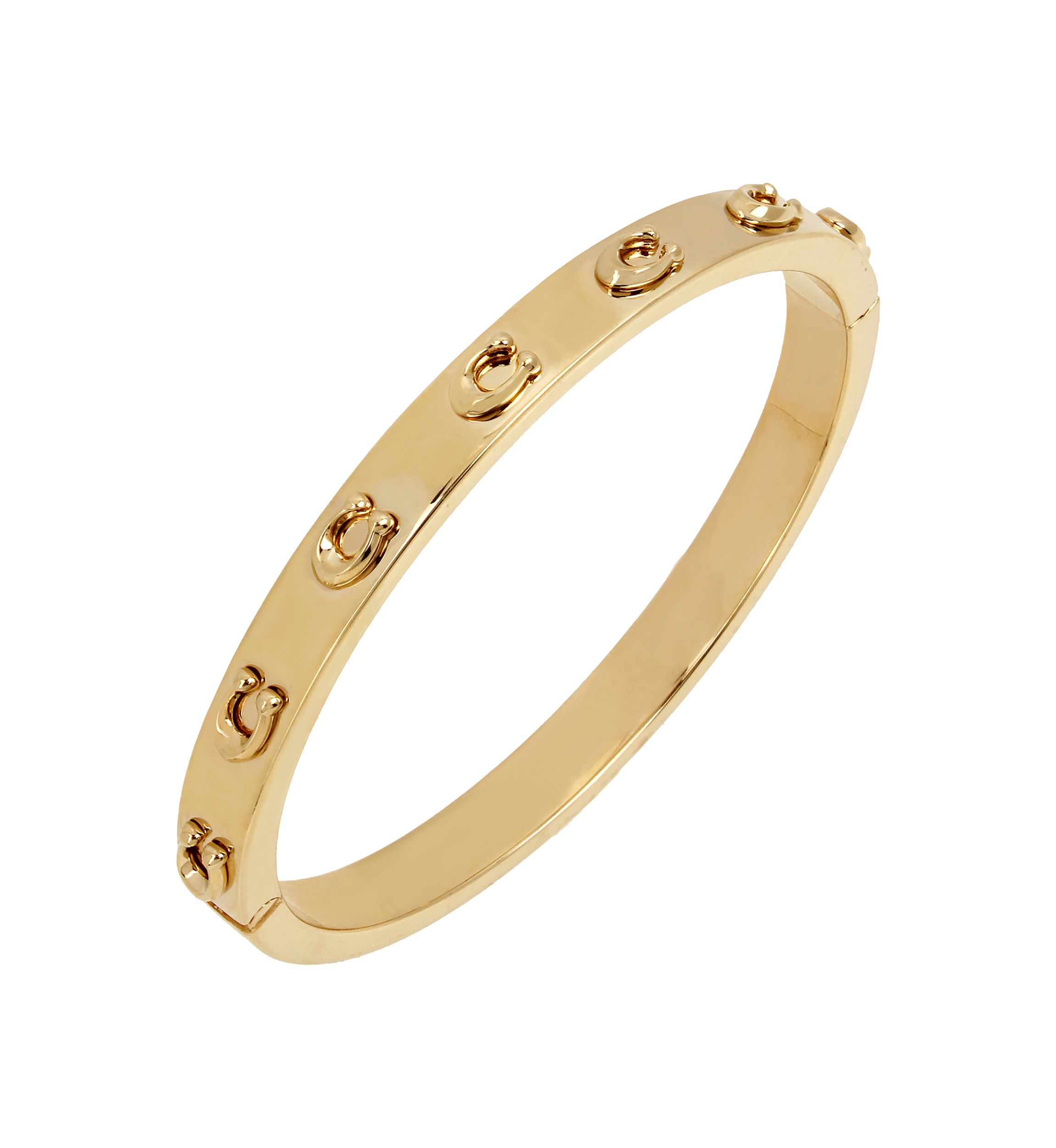 Signature C Hinged Bangle Bracelet