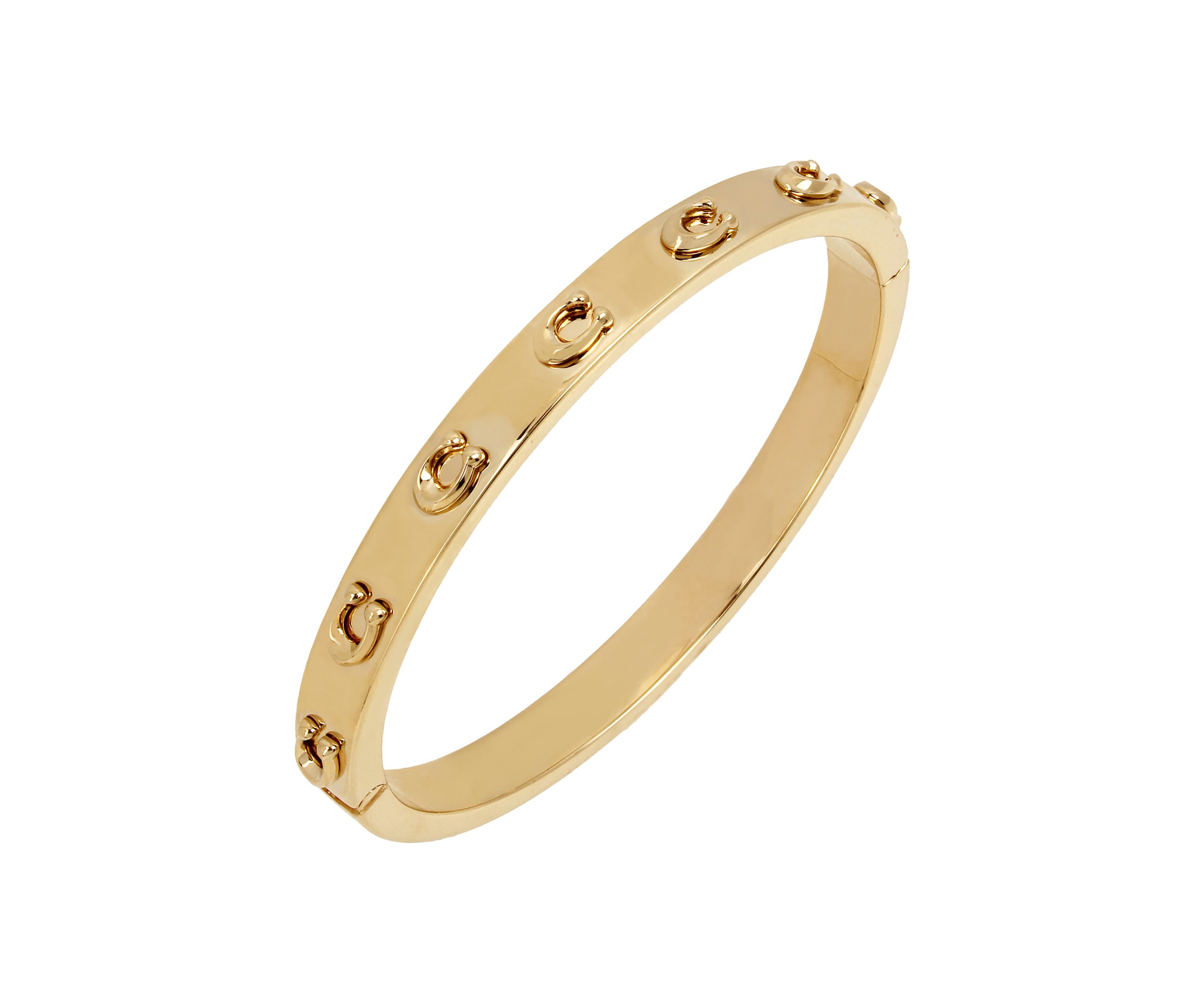 Signature C Hinged Bangle Bracelet