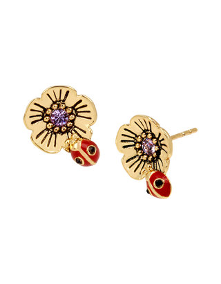 Garden Party Swarovski® Crystals Tea Rose Stud Earrings