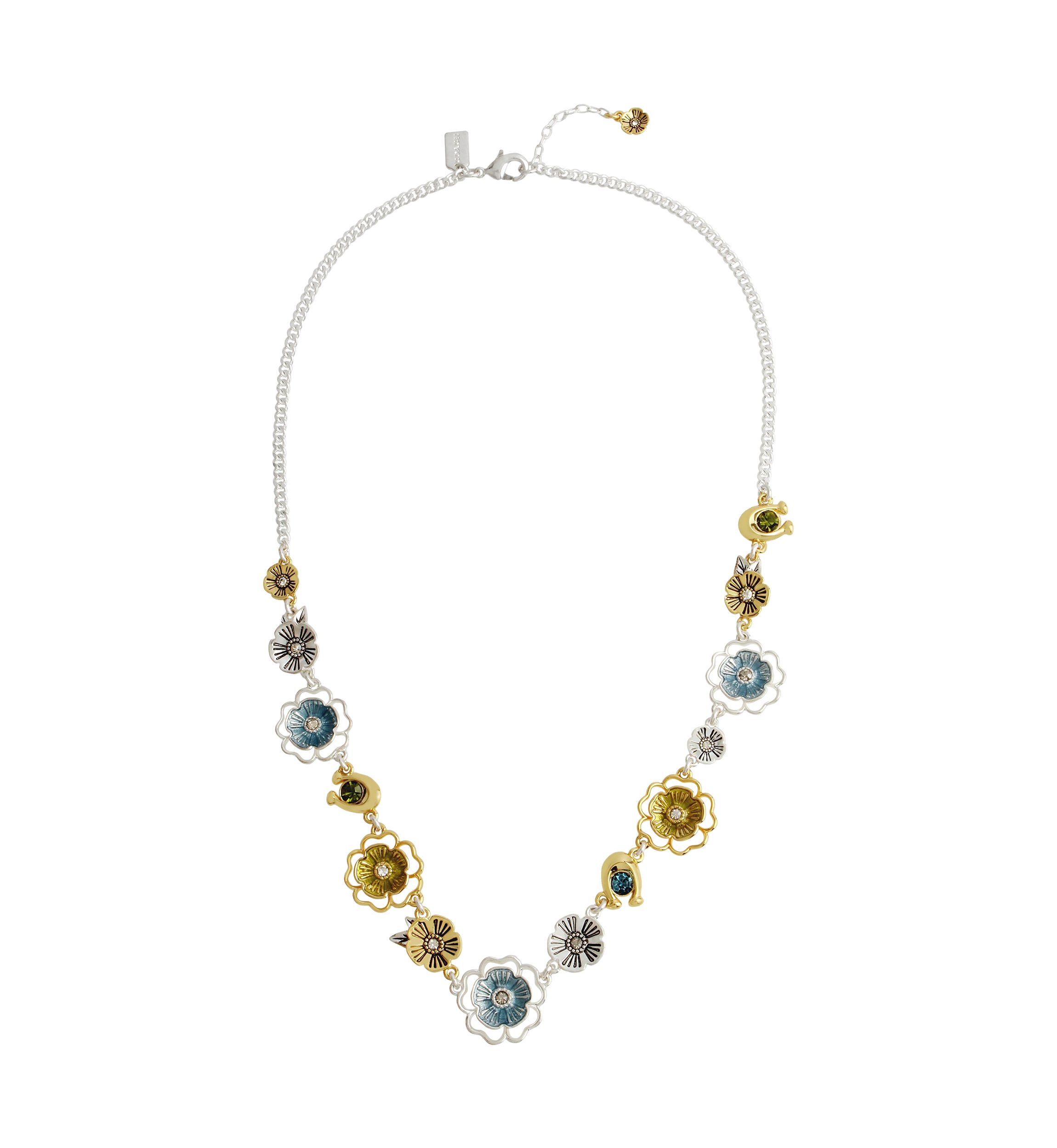 Organic Tea Rose Frontal Necklace