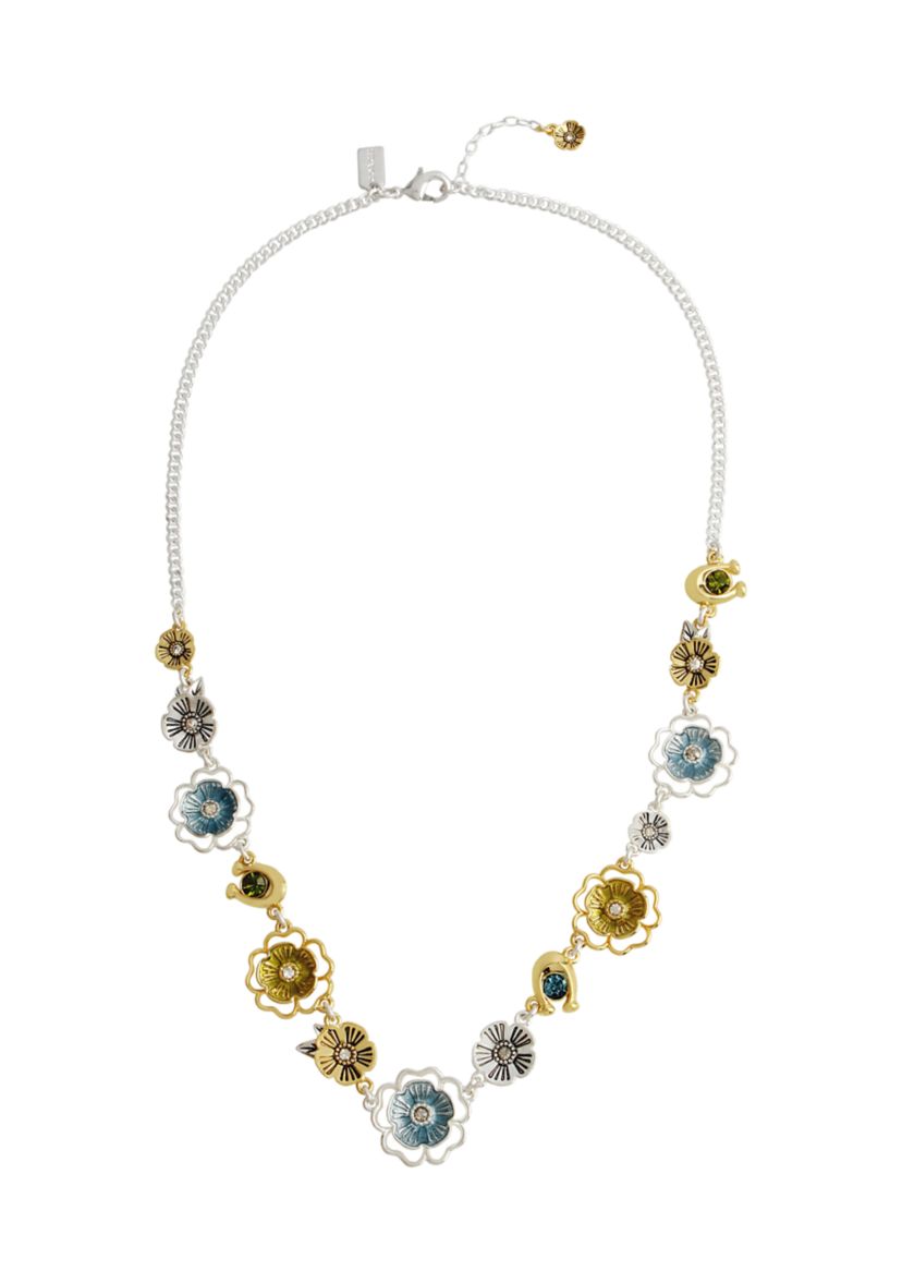Organic Tea Rose Frontal Necklace