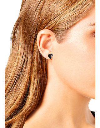 COACH Wooden Heart Stud Earrings | belk