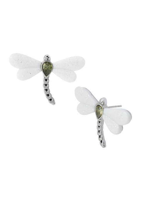 COACH Dragonfly Button Earrings
