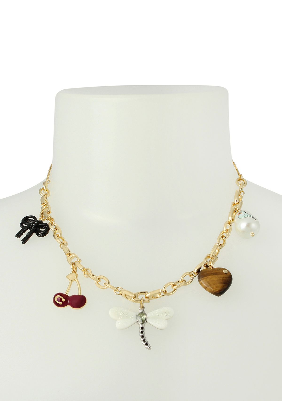 Mixed Charm Frontal Necklace
