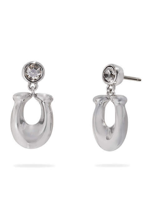 COACH Quilted C Swarovski® Crystals Drop Earrings | belk