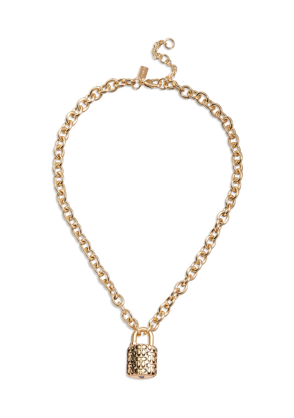 Quilted Padlock Necklace