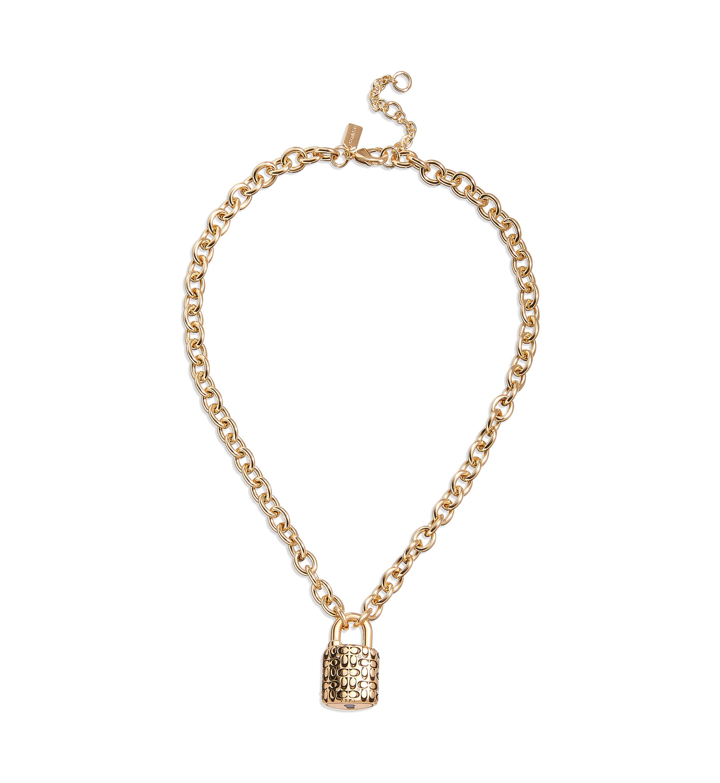 Quilted Padlock Necklace