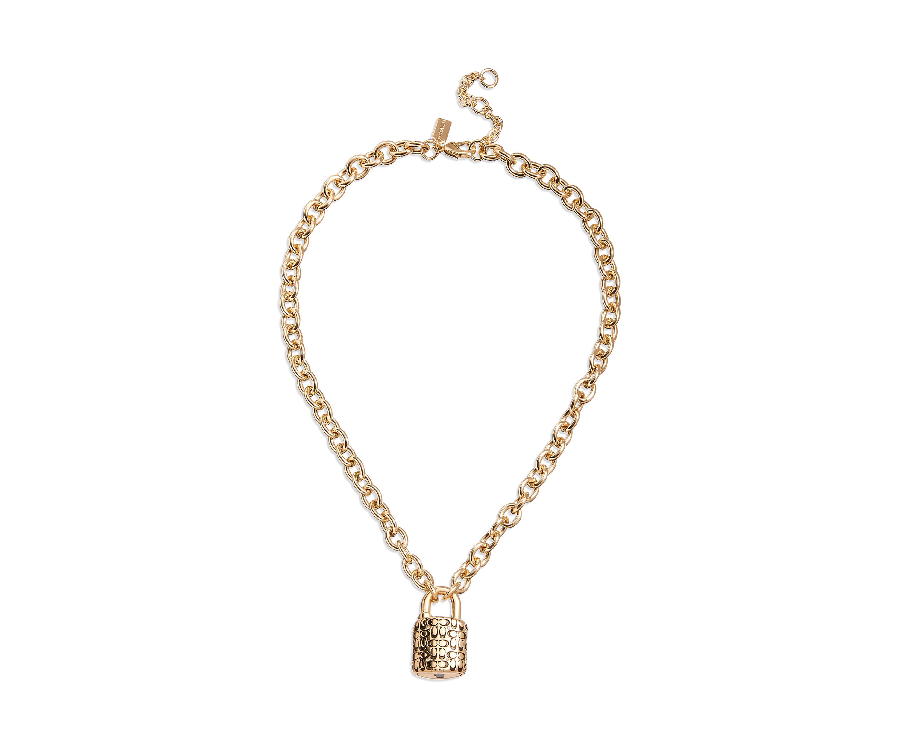 Quilted Padlock Necklace
