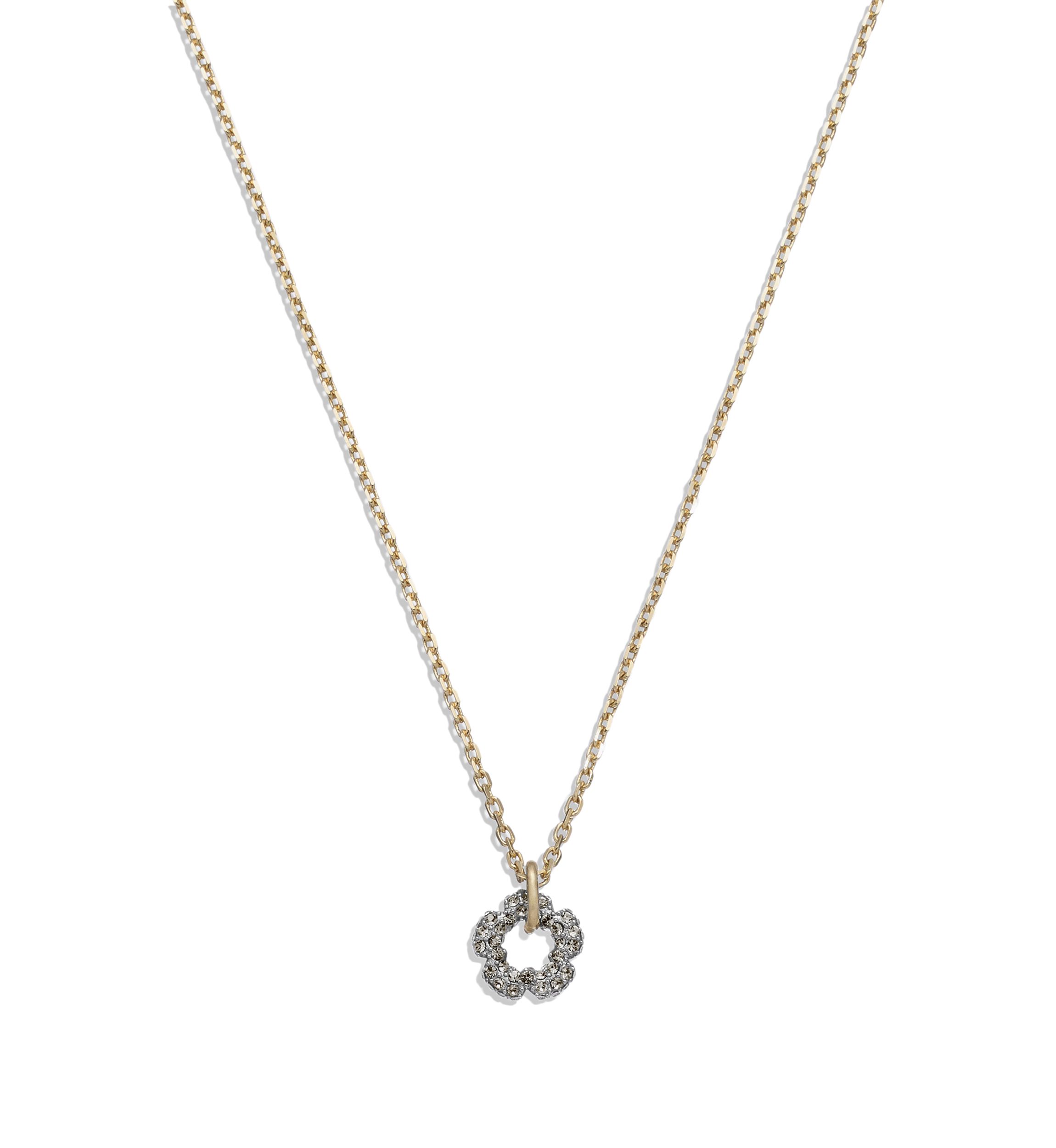 Signature Pavé Tea Rose Pendant Necklace