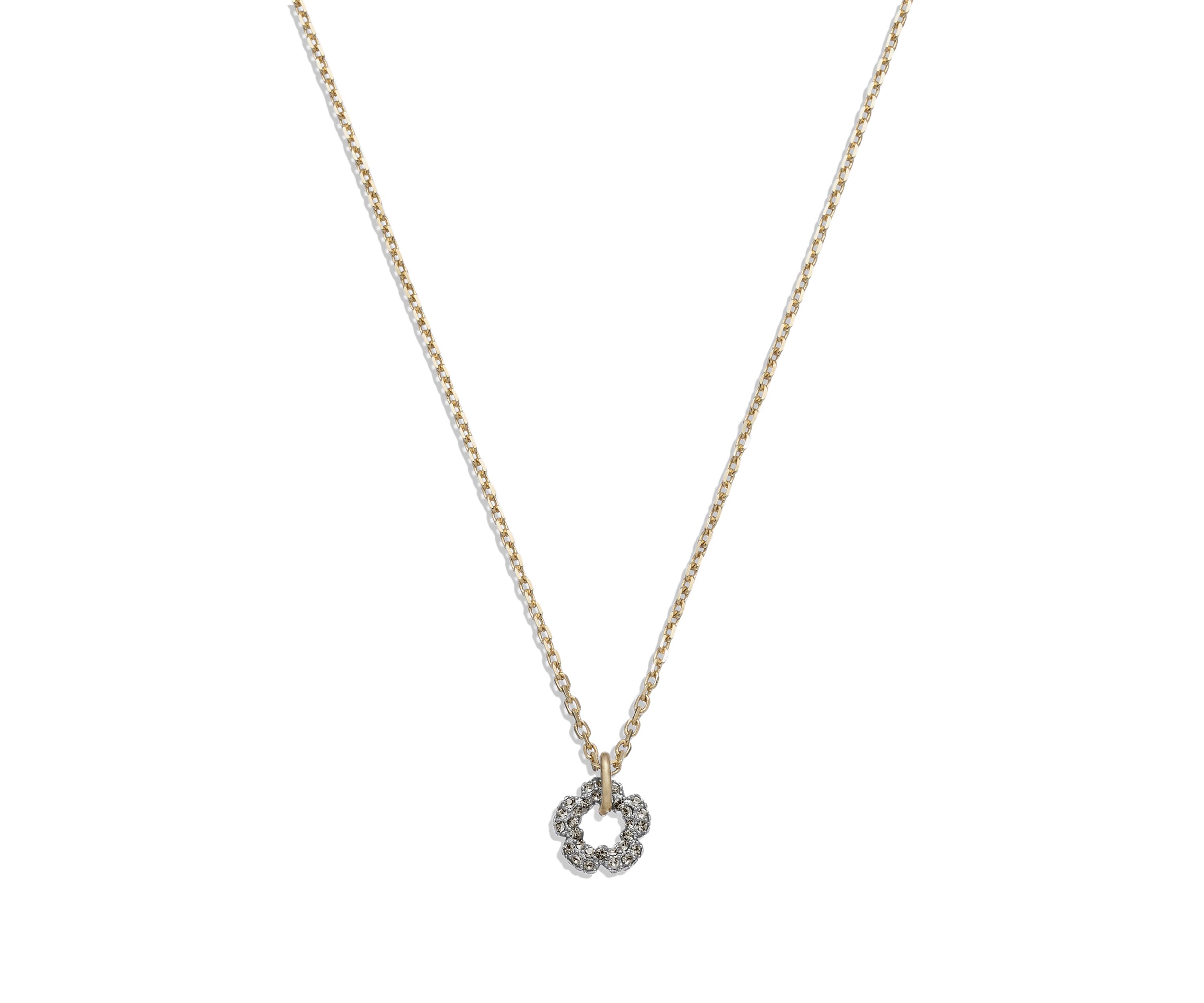 Signature Pavé Tea Rose Pendant Necklace