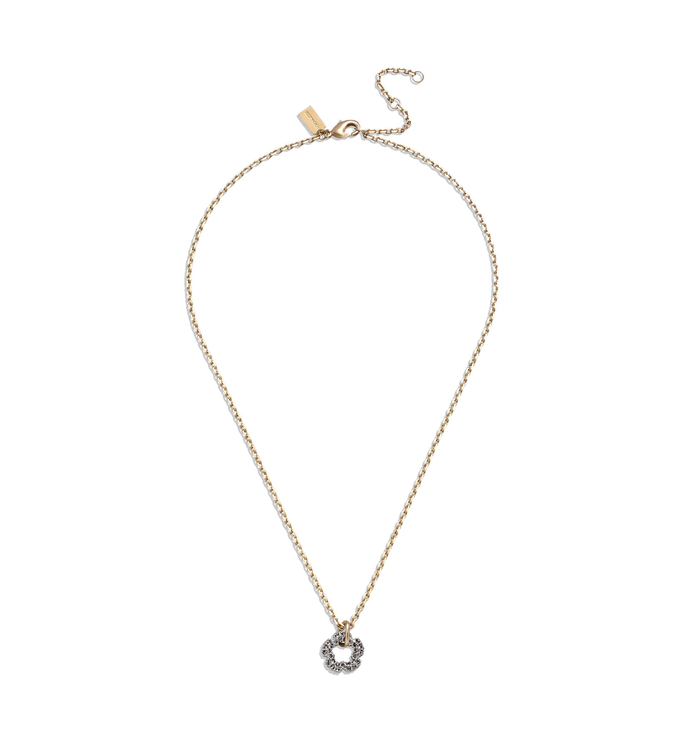 Signature Pavé Tea Rose Pendant Necklace