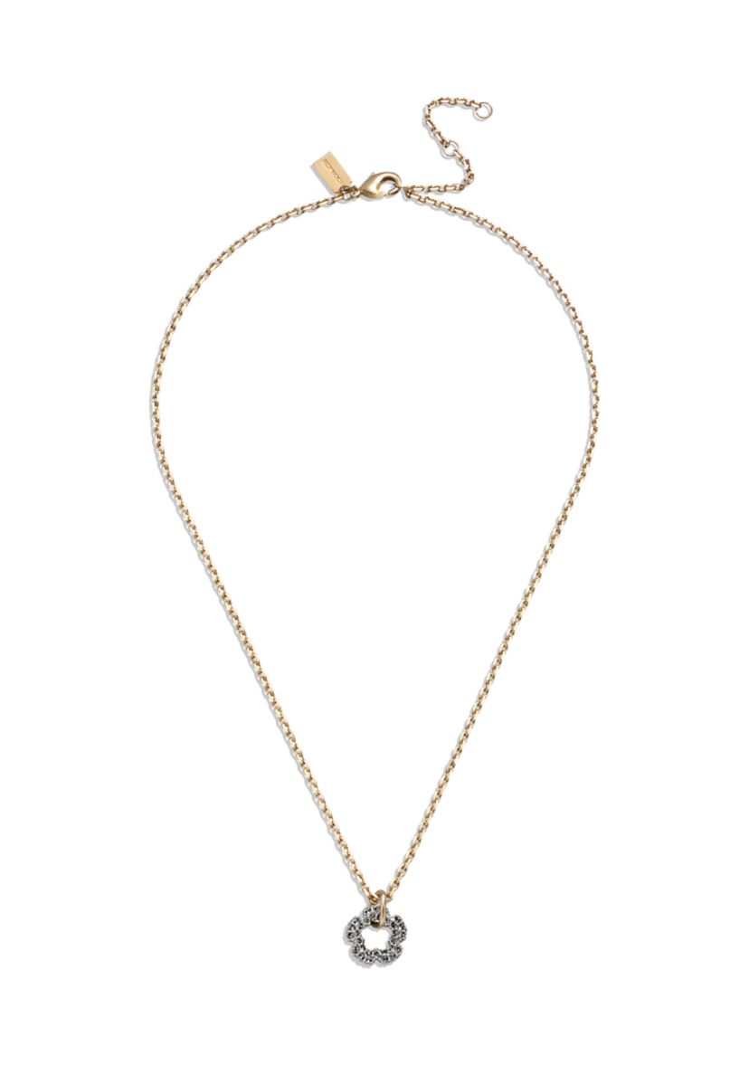 Signature Pavé Tea Rose Pendant Necklace