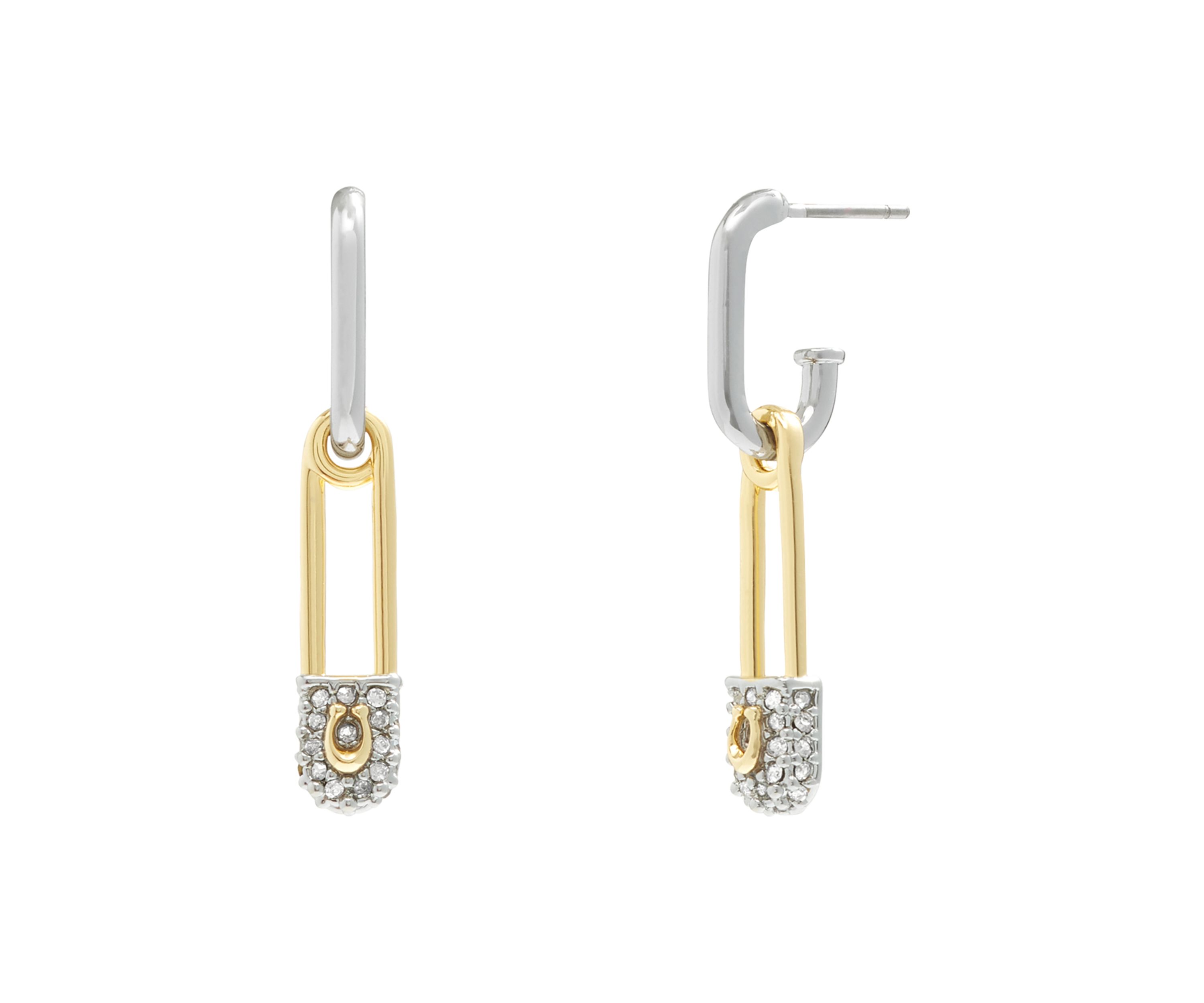 Signature Pin Charm Huggies