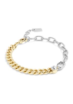 Coach Outlet Signature Padlock and Key Charm Bracelet - Yellow