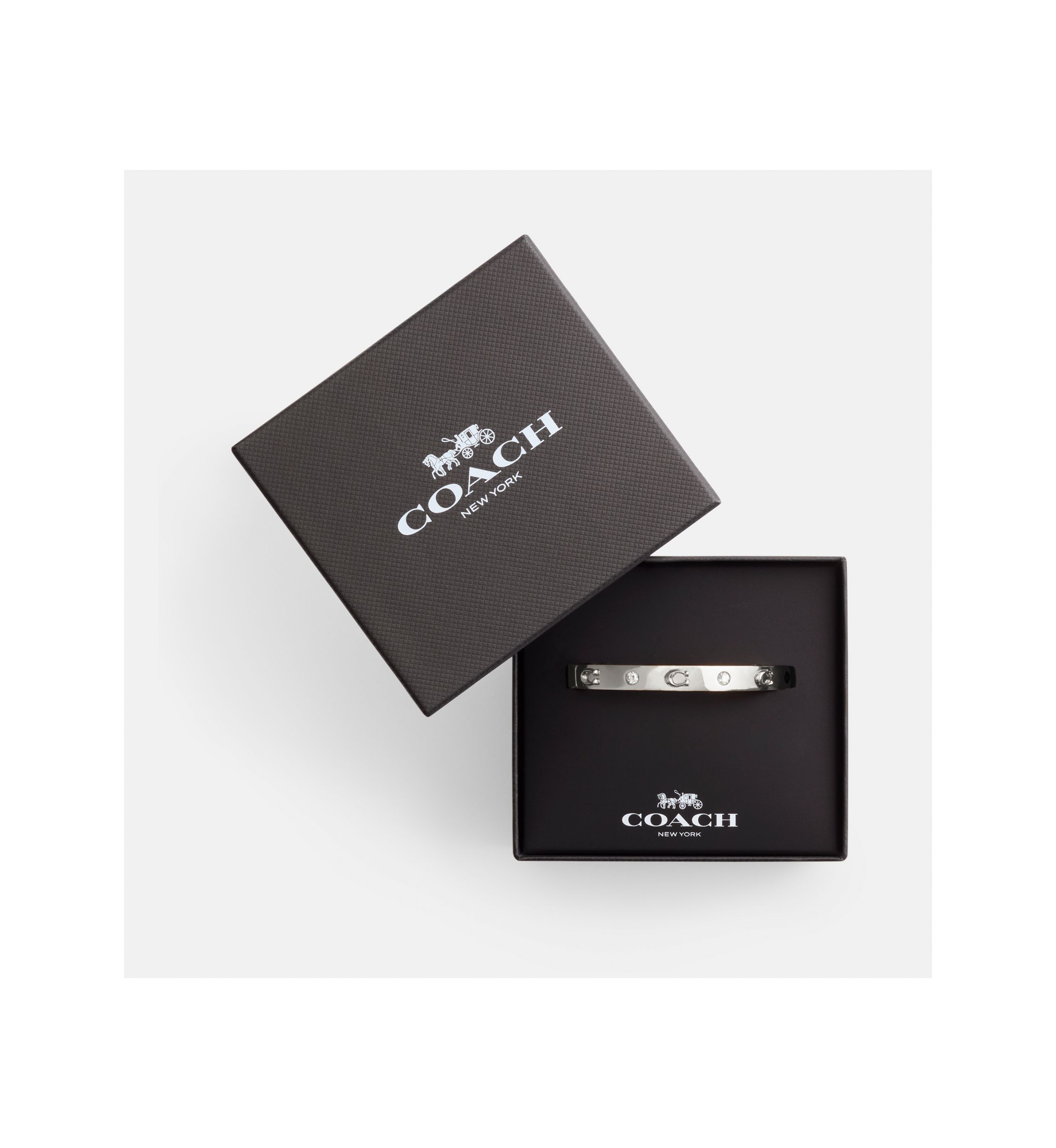 Silver Tone Hinge Bangle Bracelet