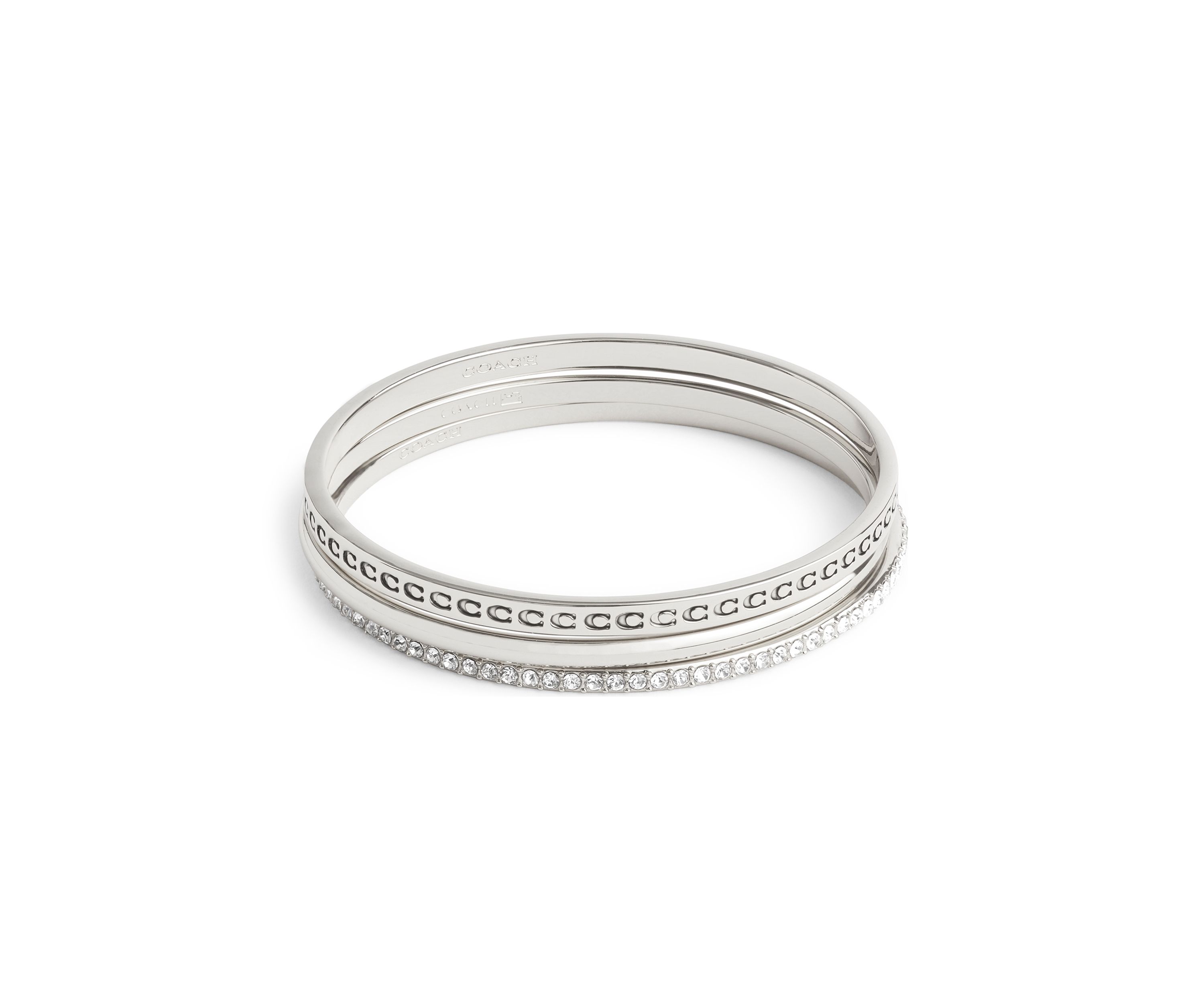 Signature Quilted Heart Bangle Set