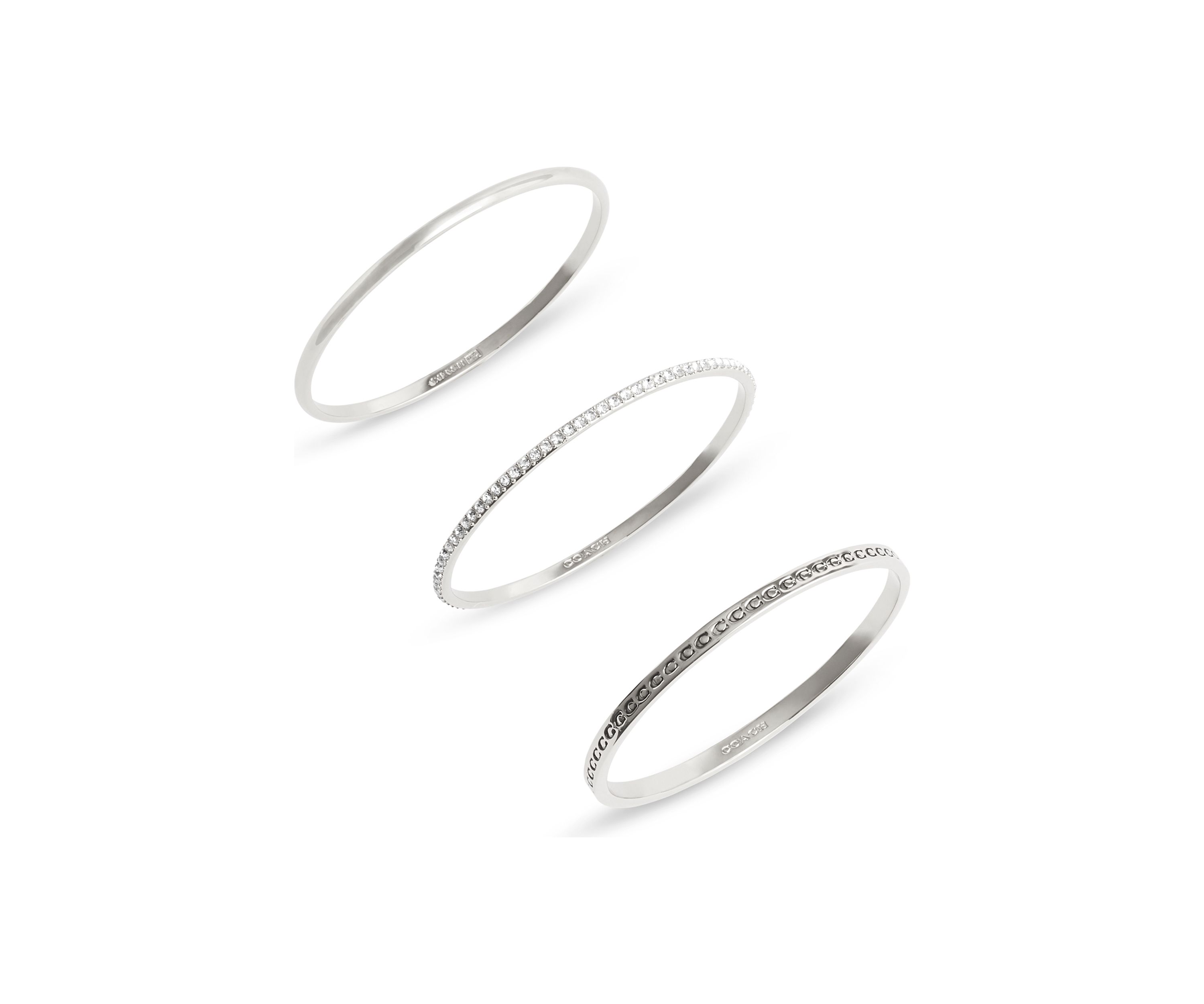 Signature Quilted Heart Bangle Set