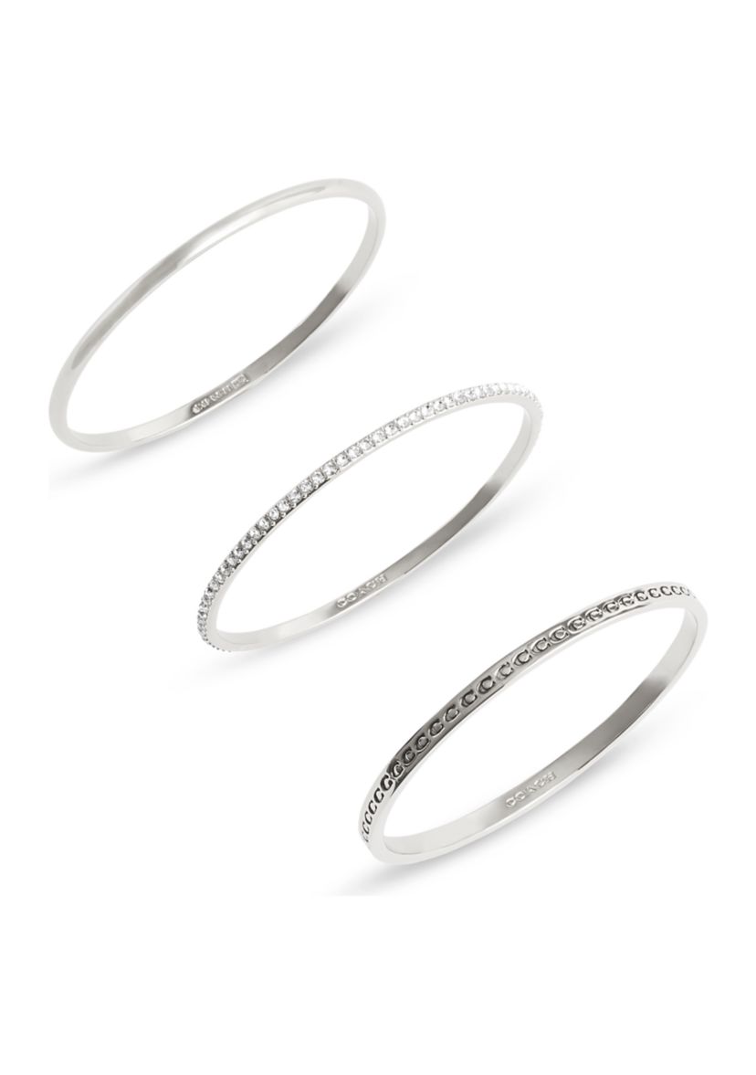 Signature Quilted Heart Bangle Set