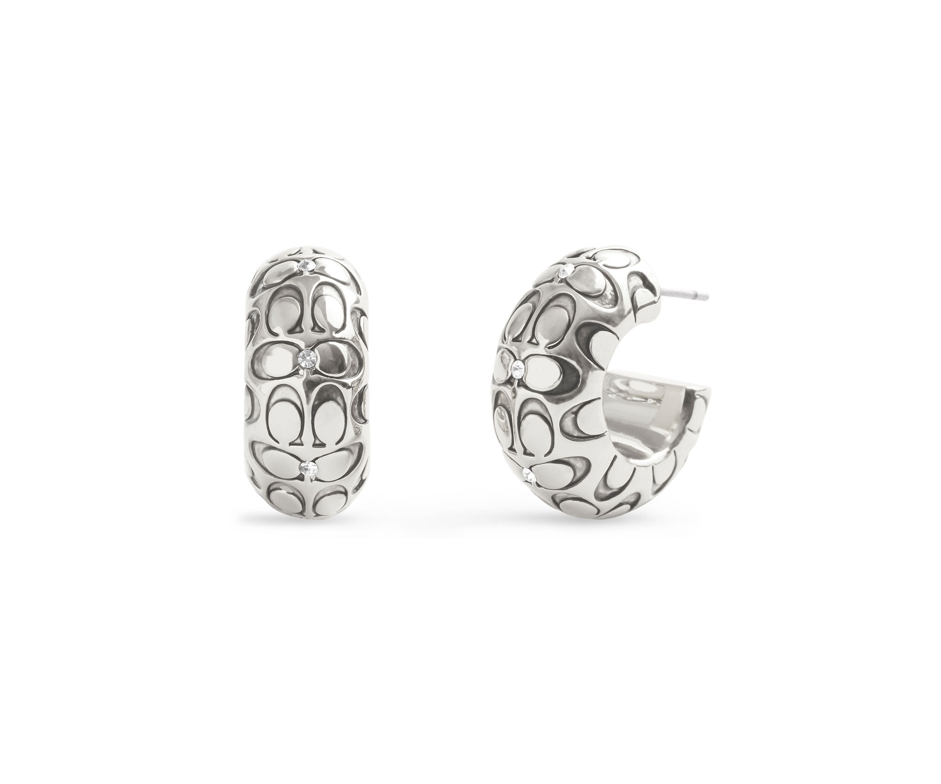 Signature Quilted Chubby Huggie Earrings