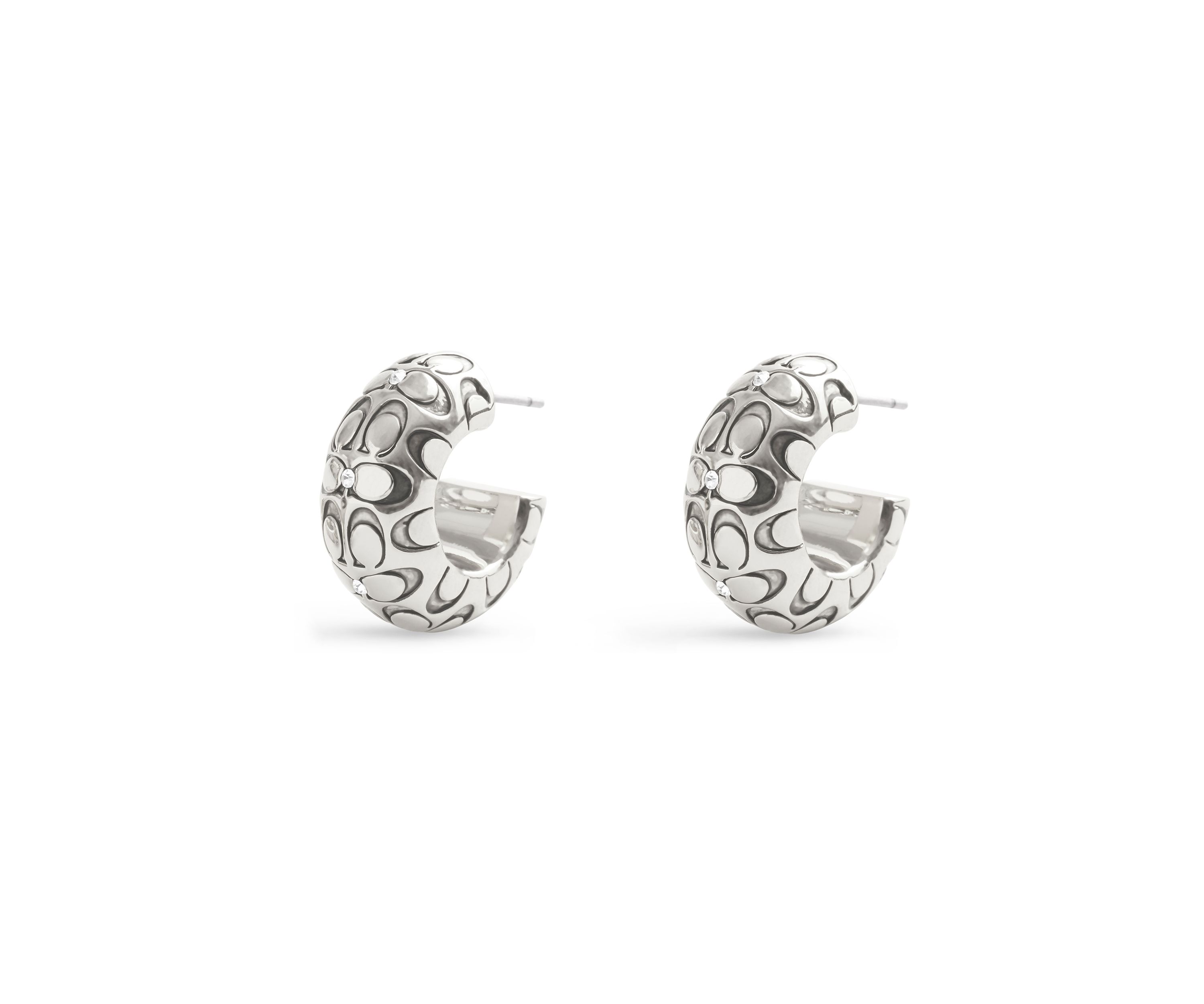 Signature Quilted Chubby Huggie Earrings